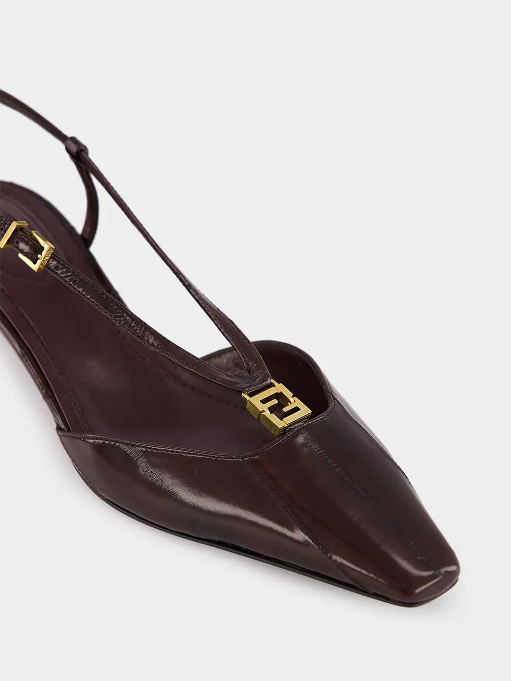 Brown FFold Slingbacks