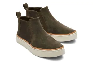 Bryce Suede Slip-On In Tarmac Olive