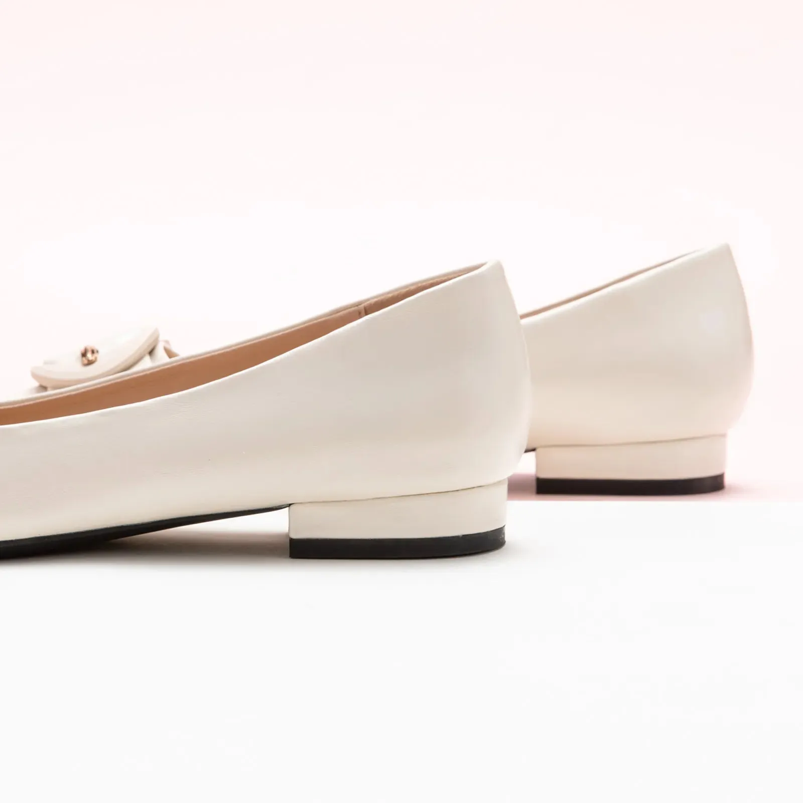 C Buckle Pointed Toe Flats (Aida) (SALE)