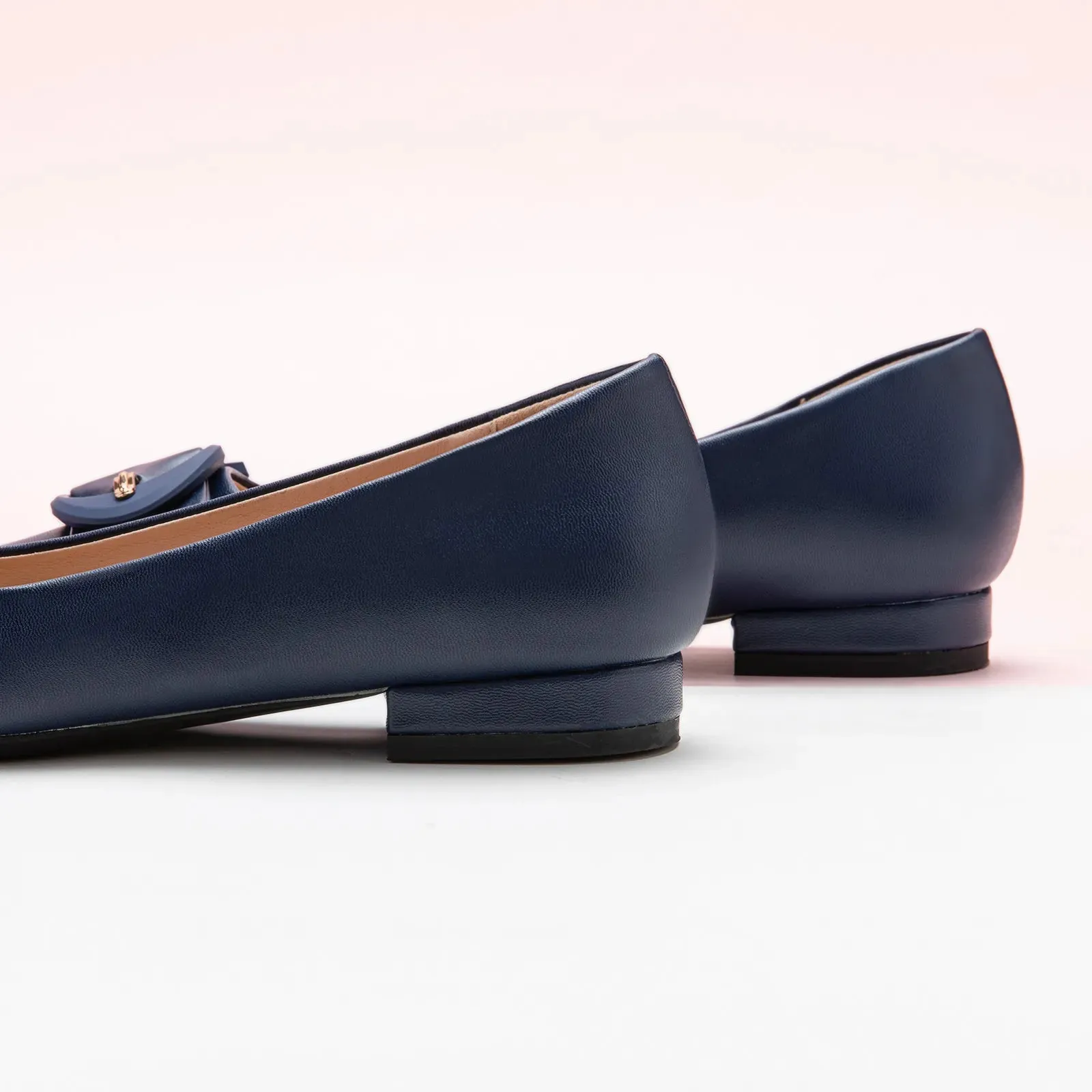 C Buckle Pointed Toe Flats (Aida) (SALE)