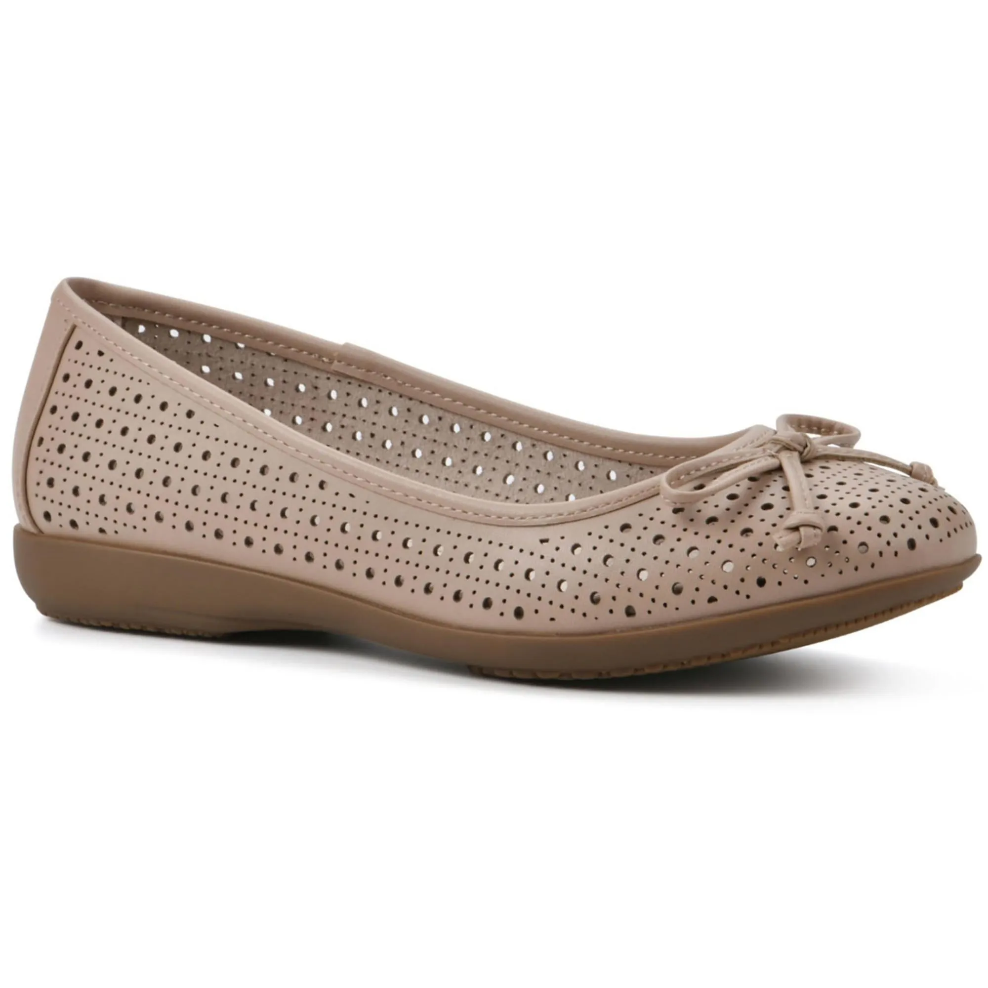 c31479 Womens Slip On Cut Out Ballet Flats