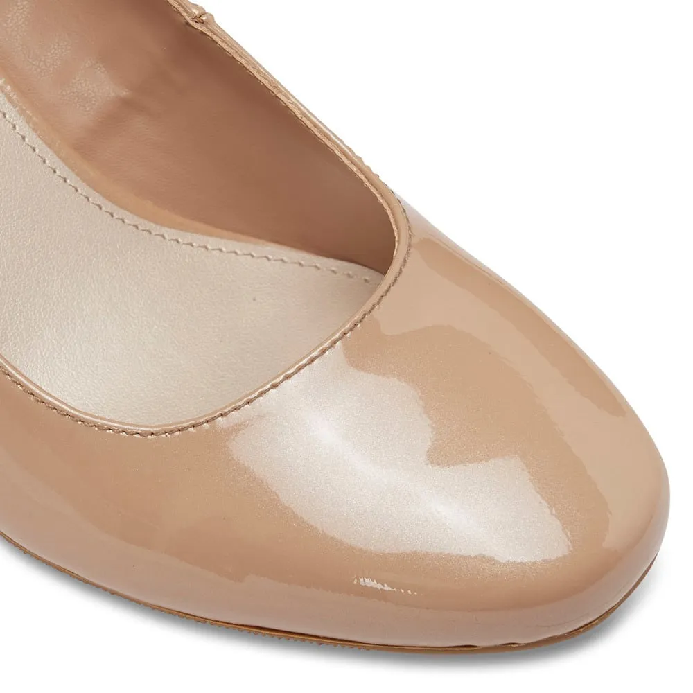 Camilla Heel in Nude Patent