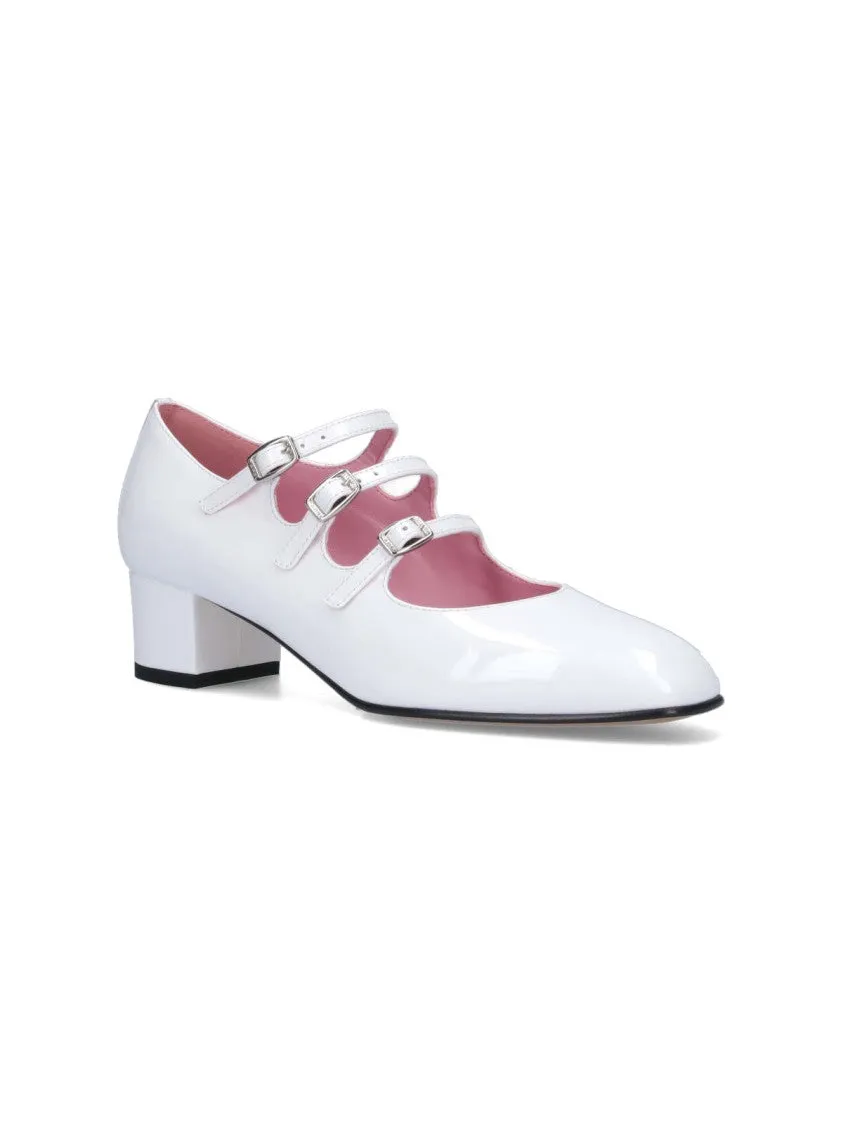 Carel "Kina" Ballet Flats  White Patent
