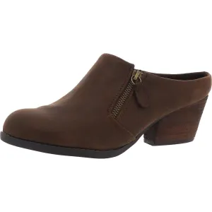 Carlene Womens Zipper Manmade Mules