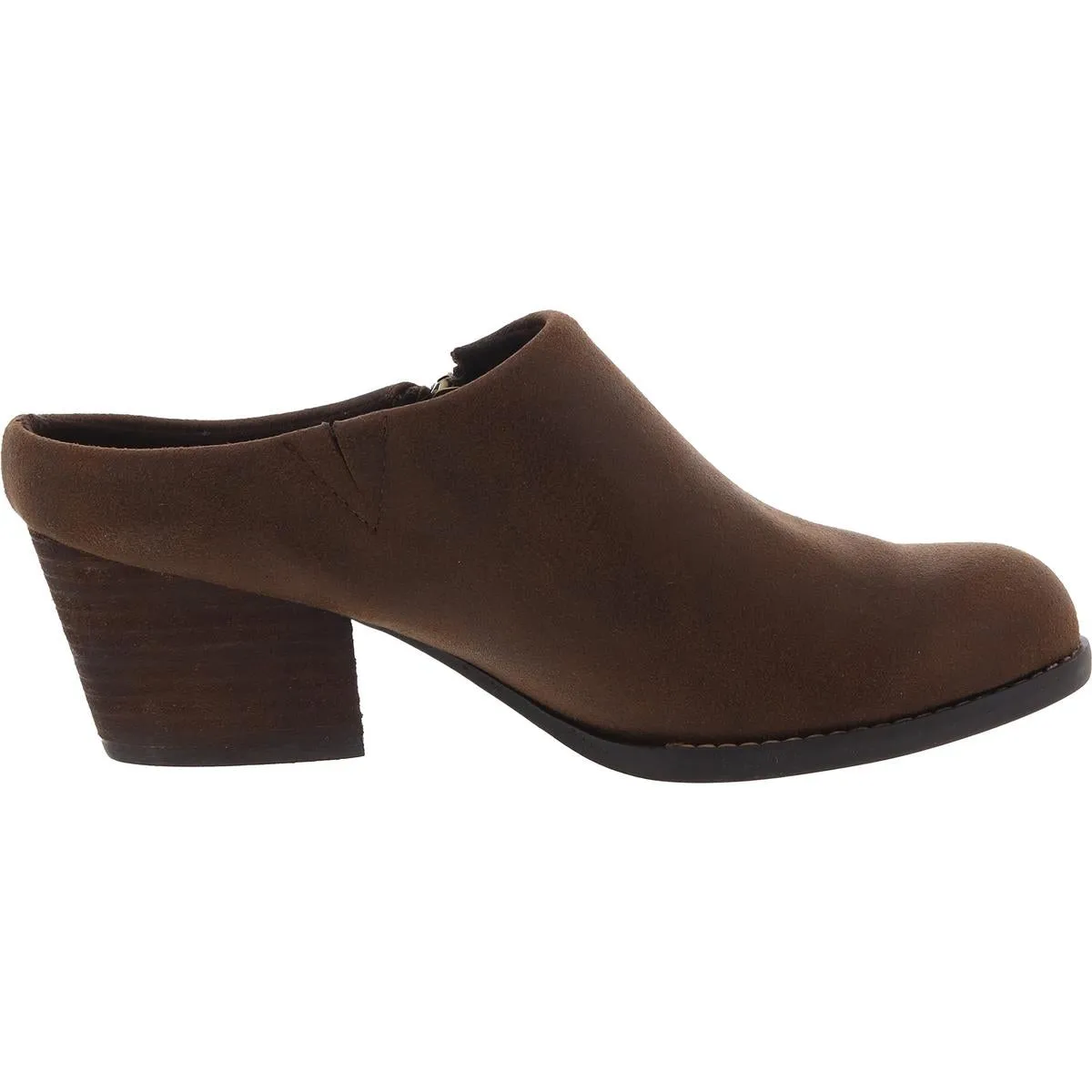 Carlene Womens Zipper Manmade Mules