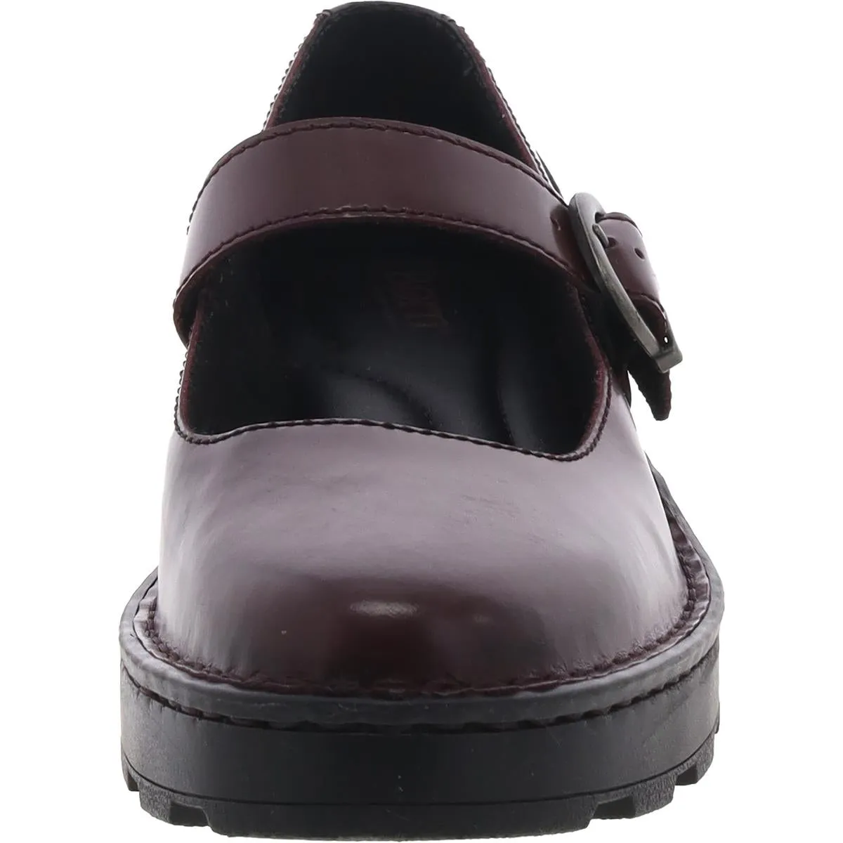 CASANDRA Womens Buckle Leather Mary Janes