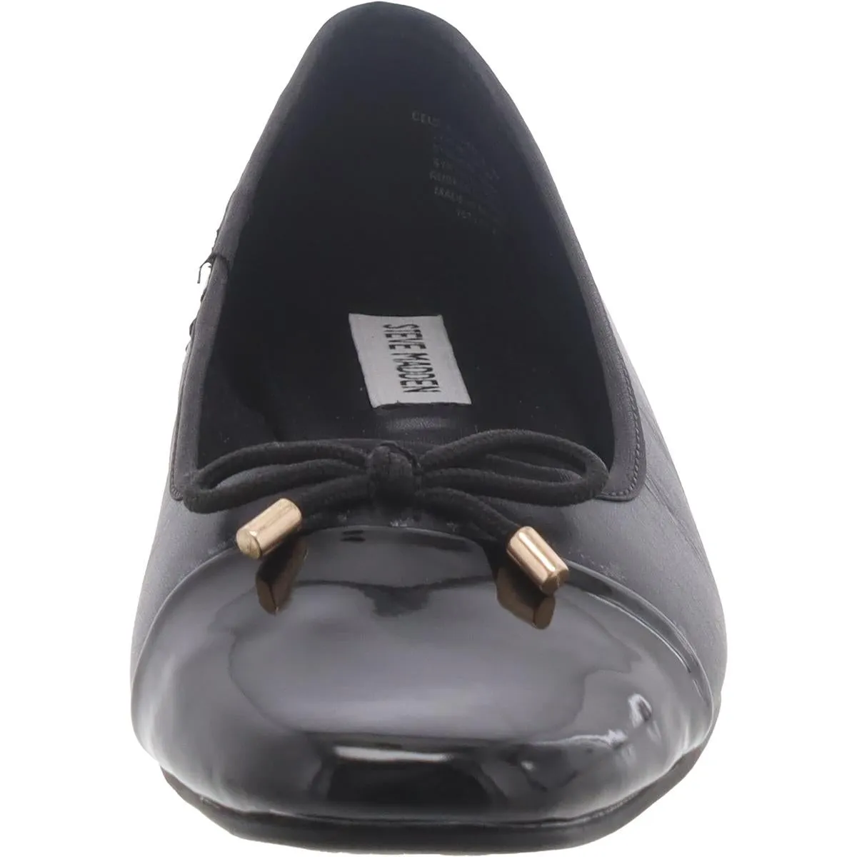 Celsiuss Womens Faux Leather Bow Ballet Flats