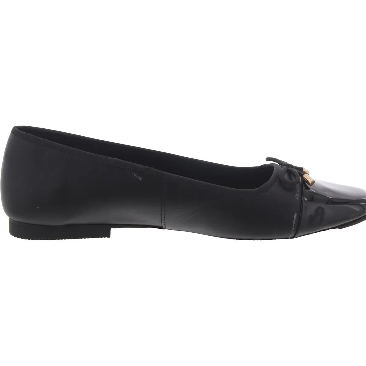 Celsiuss Womens Faux Leather Bow Ballet Flats