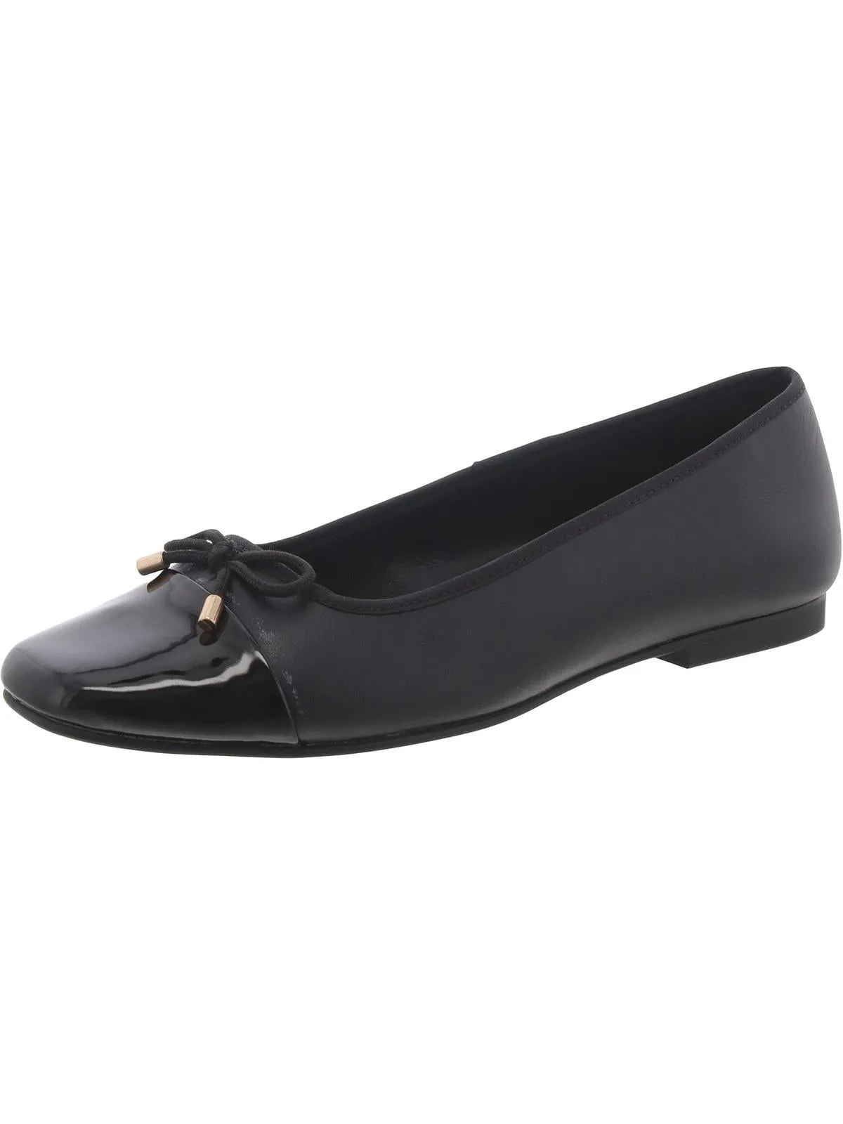 Celsiuss Womens Faux Leather Bow Ballet Flats