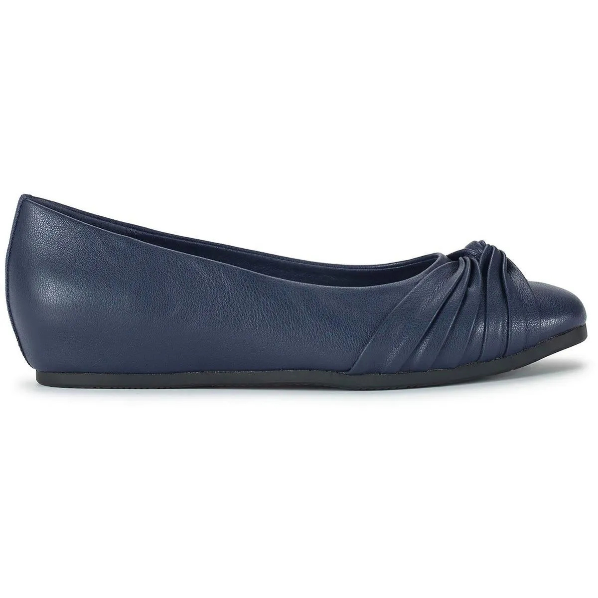 CHAINEY Womens Ruffled Manmade Ballet Flats