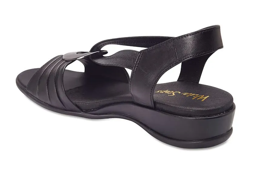 Chase Sandal in Black Leather