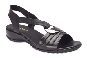 Chase Sandal in Black Leather