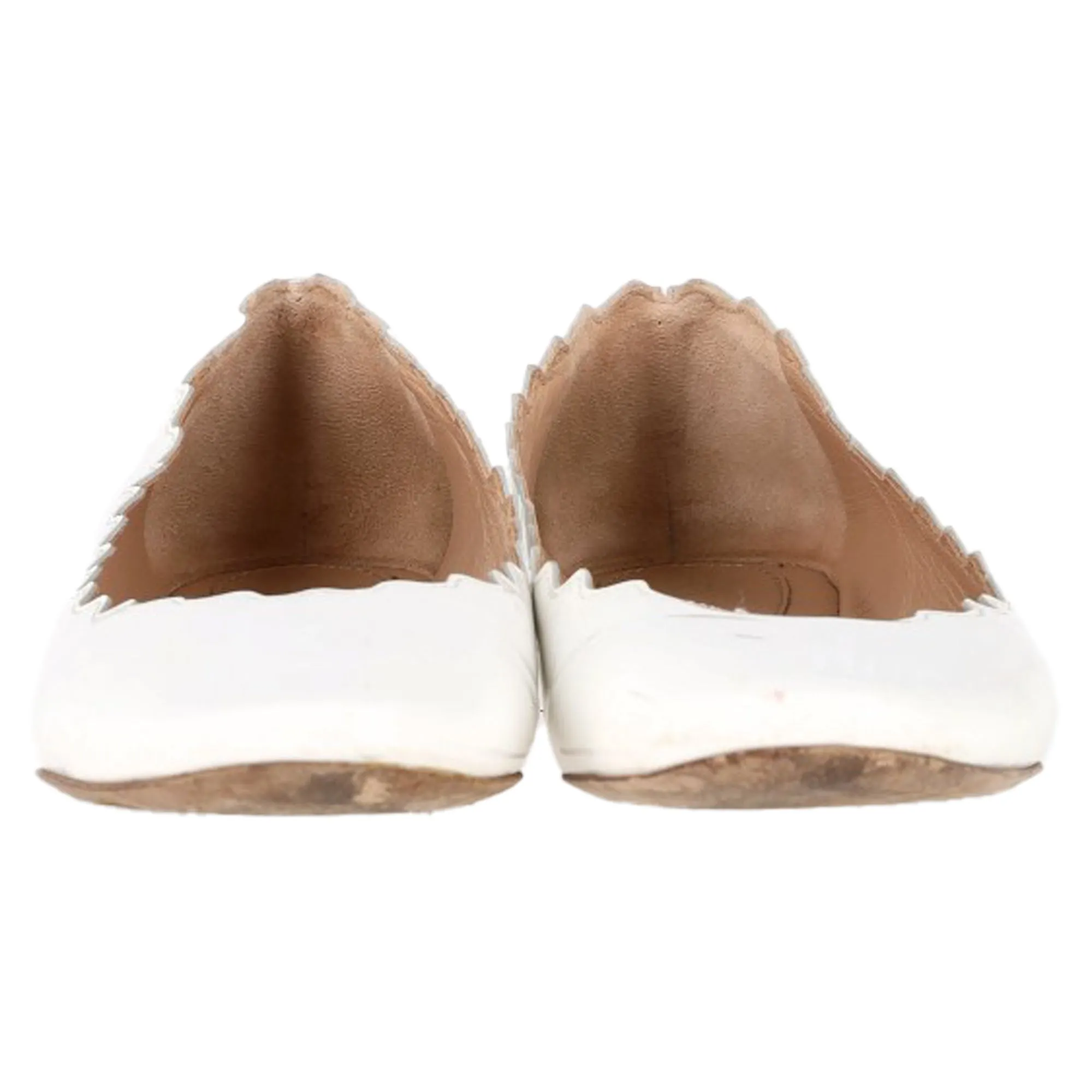 Chlo Lauren Ballet Flats in White Patent Leather