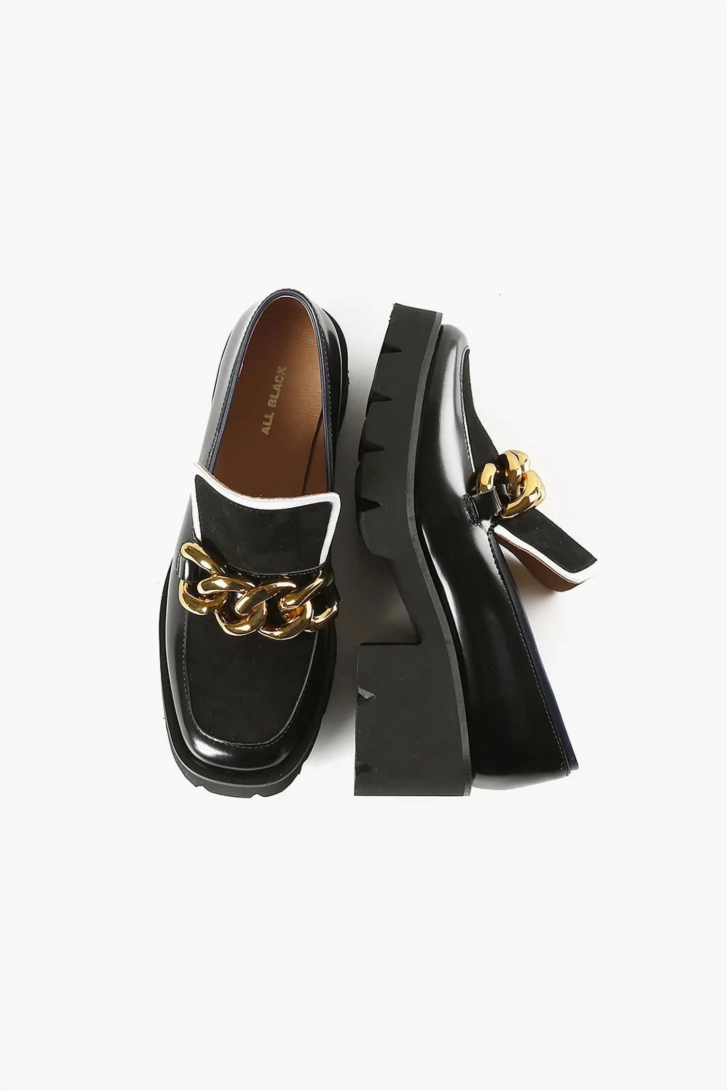 Chunk Links Lady Lugg Loafer In Black