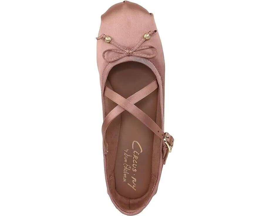 Circus NY by Sam Edelman Zuri Ballet Flats Women's 9.5 Brown Cross Strap KHD1143