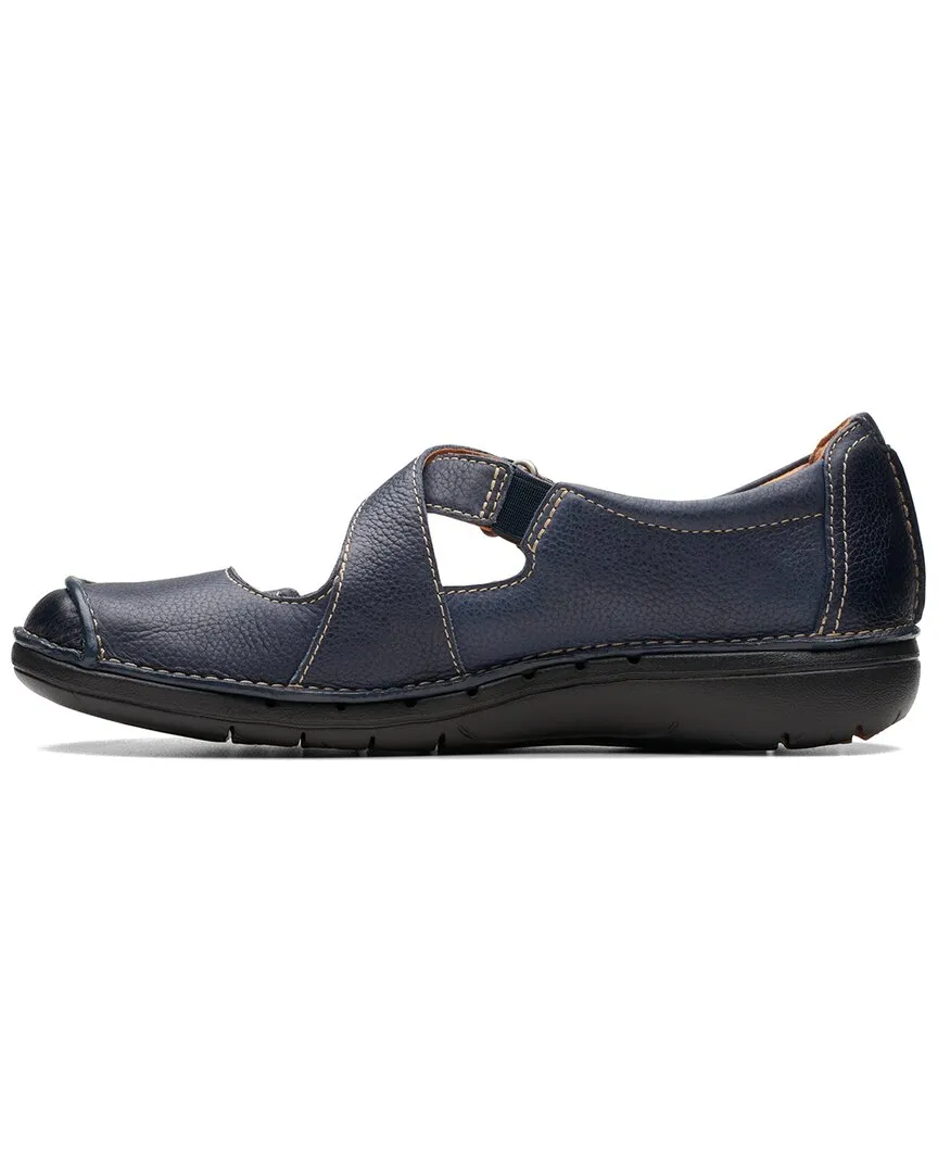 Clarks Un Loop Strap Leather Flat