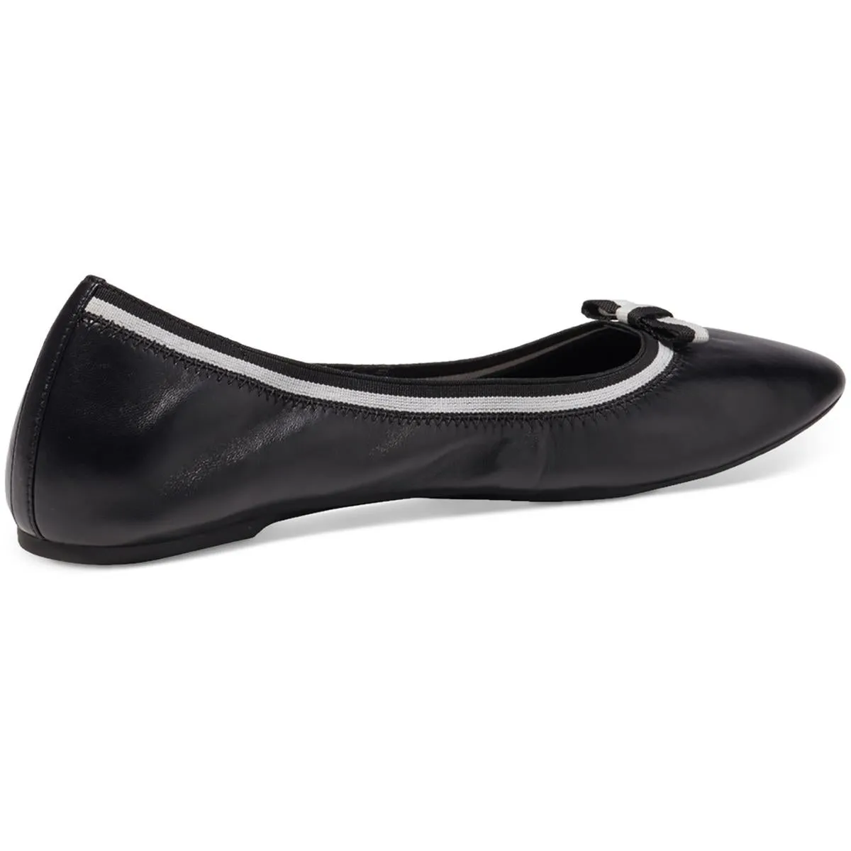 Claudette Womens Leather Bow Ballet Flats