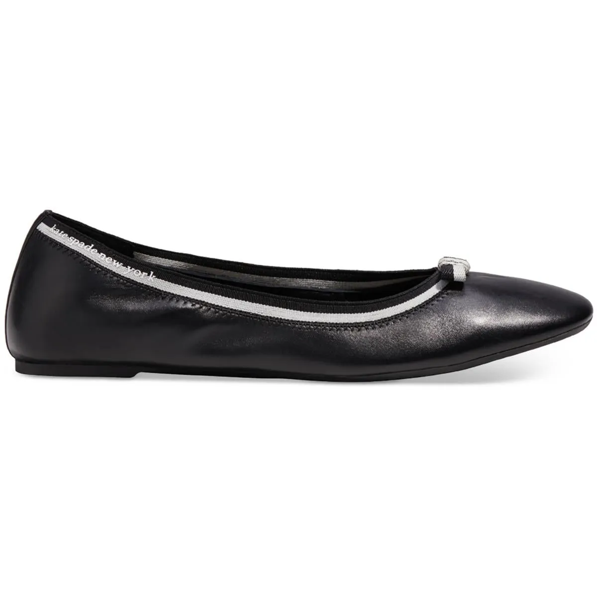 Claudette Womens Leather Bow Ballet Flats