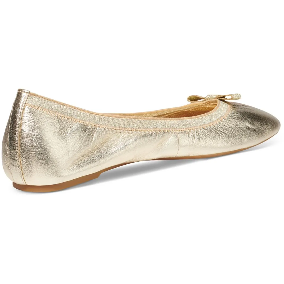 Claudette Womens Leather Bow Ballet Flats