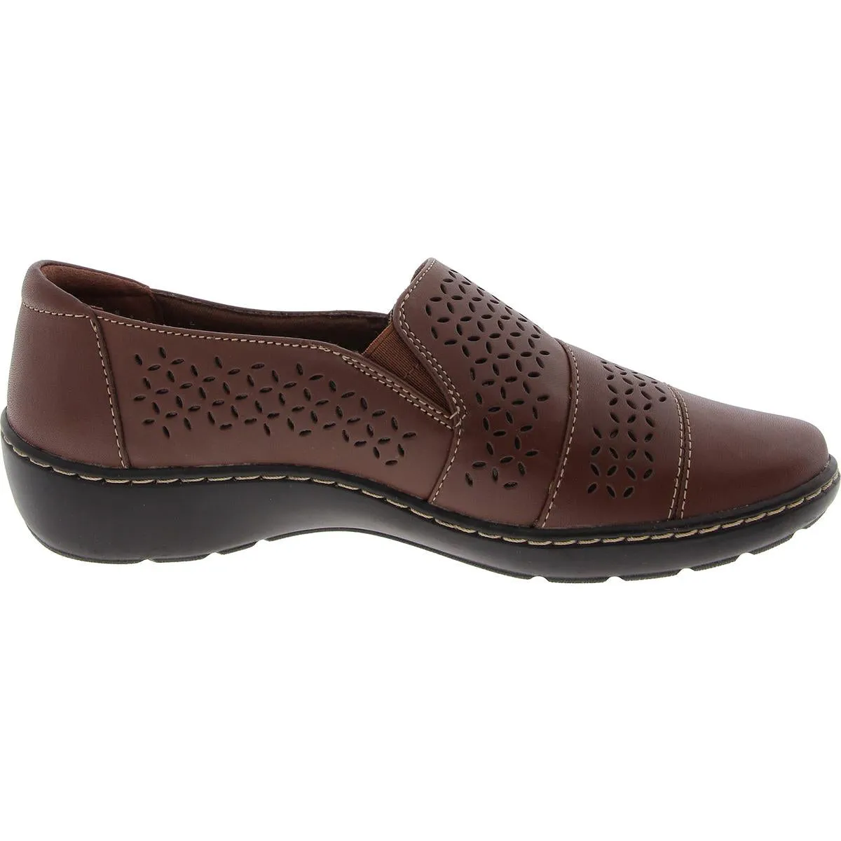 CORA DRIFT Womens Padded Insole Leather Slip-On Sneakers