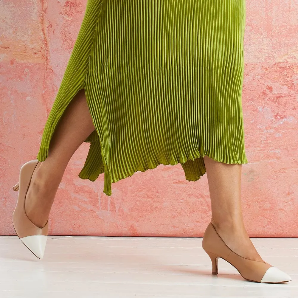 Cora: Sand & Ivory Leather