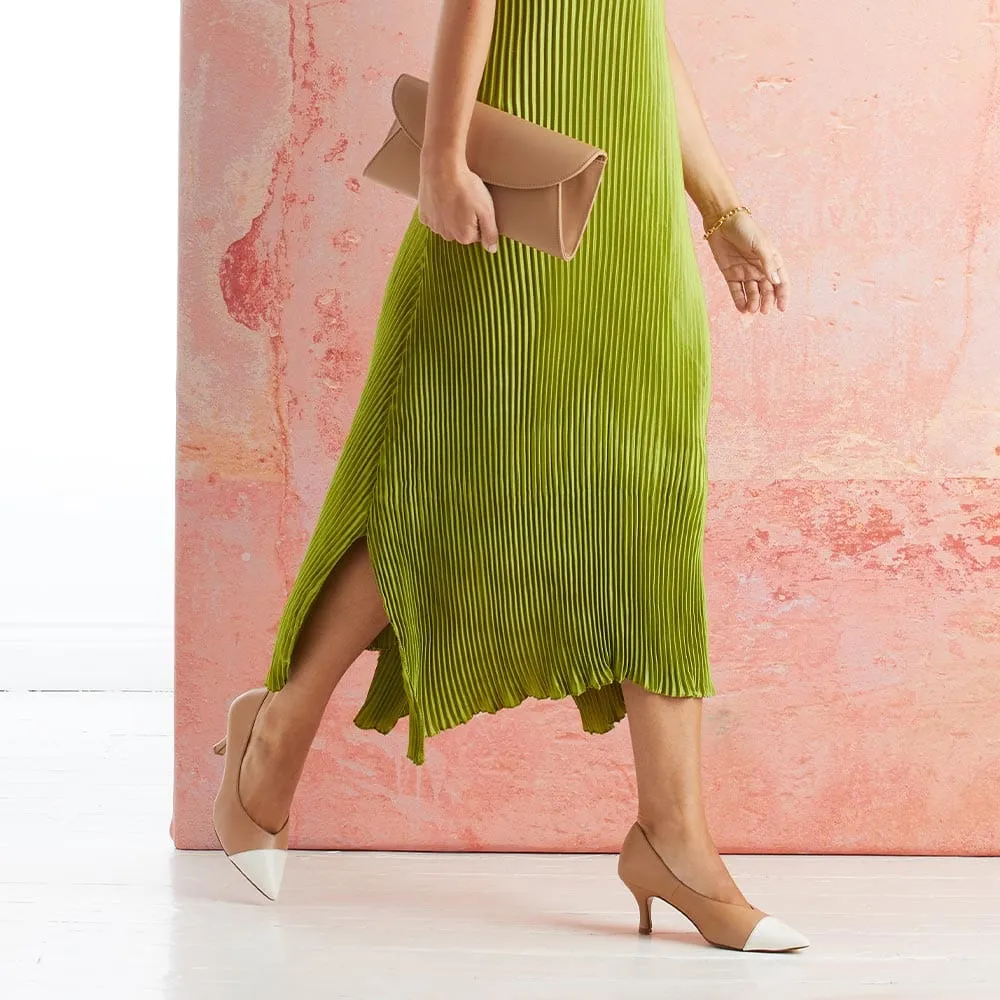 Cora: Sand & Ivory Leather