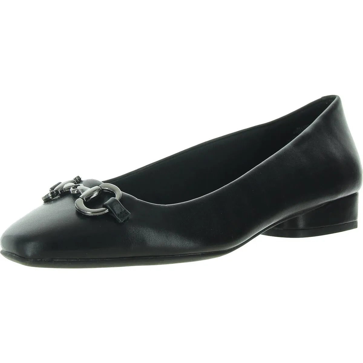 Cora Womens Chain Textured Ballet Flats