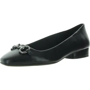 Cora Womens Chain Textured Ballet Flats