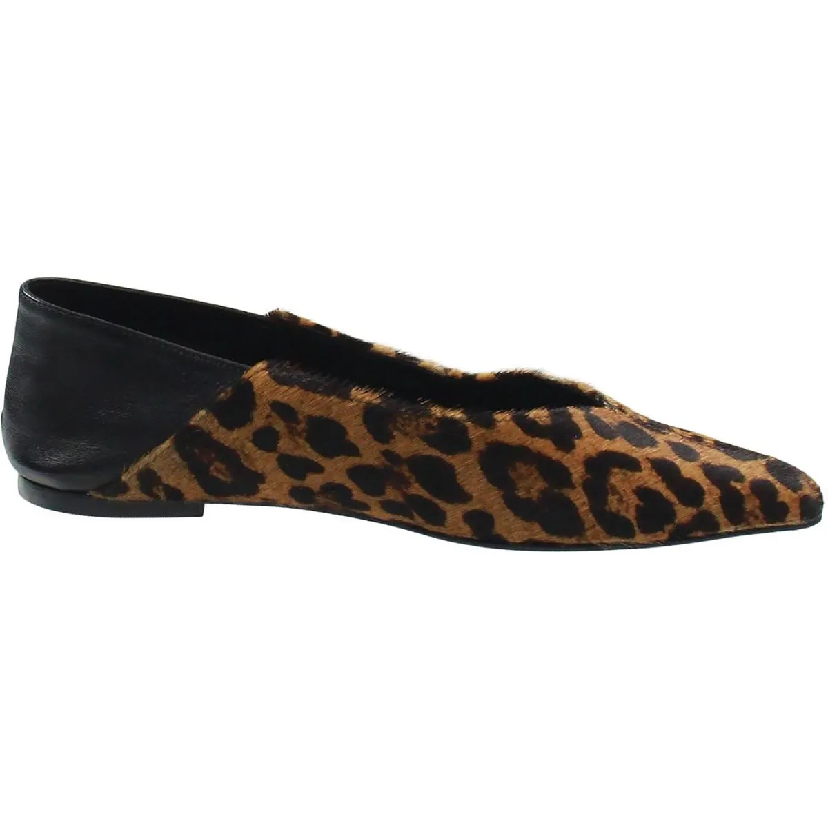 Couro Womens Animal Print Faux Leather Flat Shoes