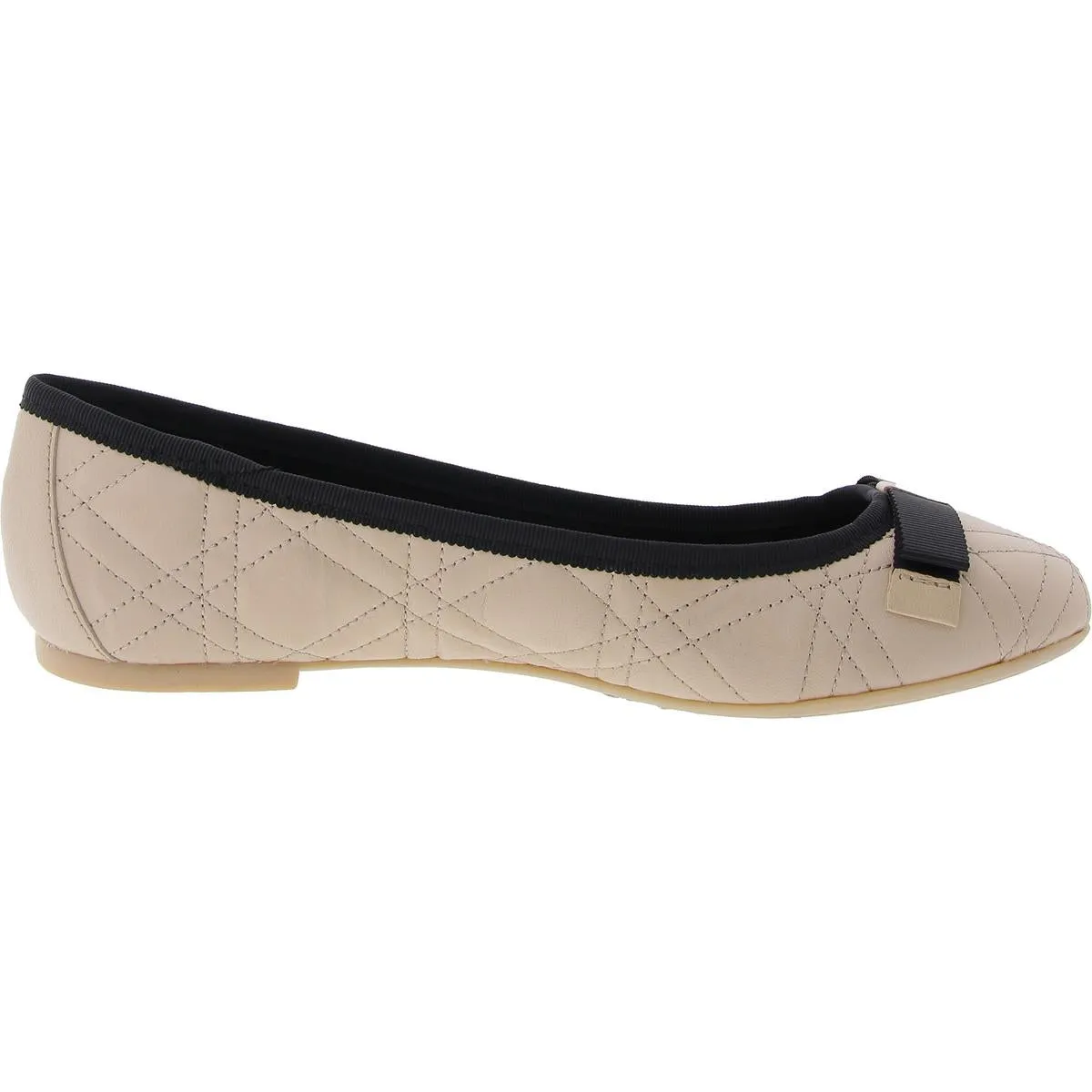 D56512 Womens Bow Leather Ballet Flats