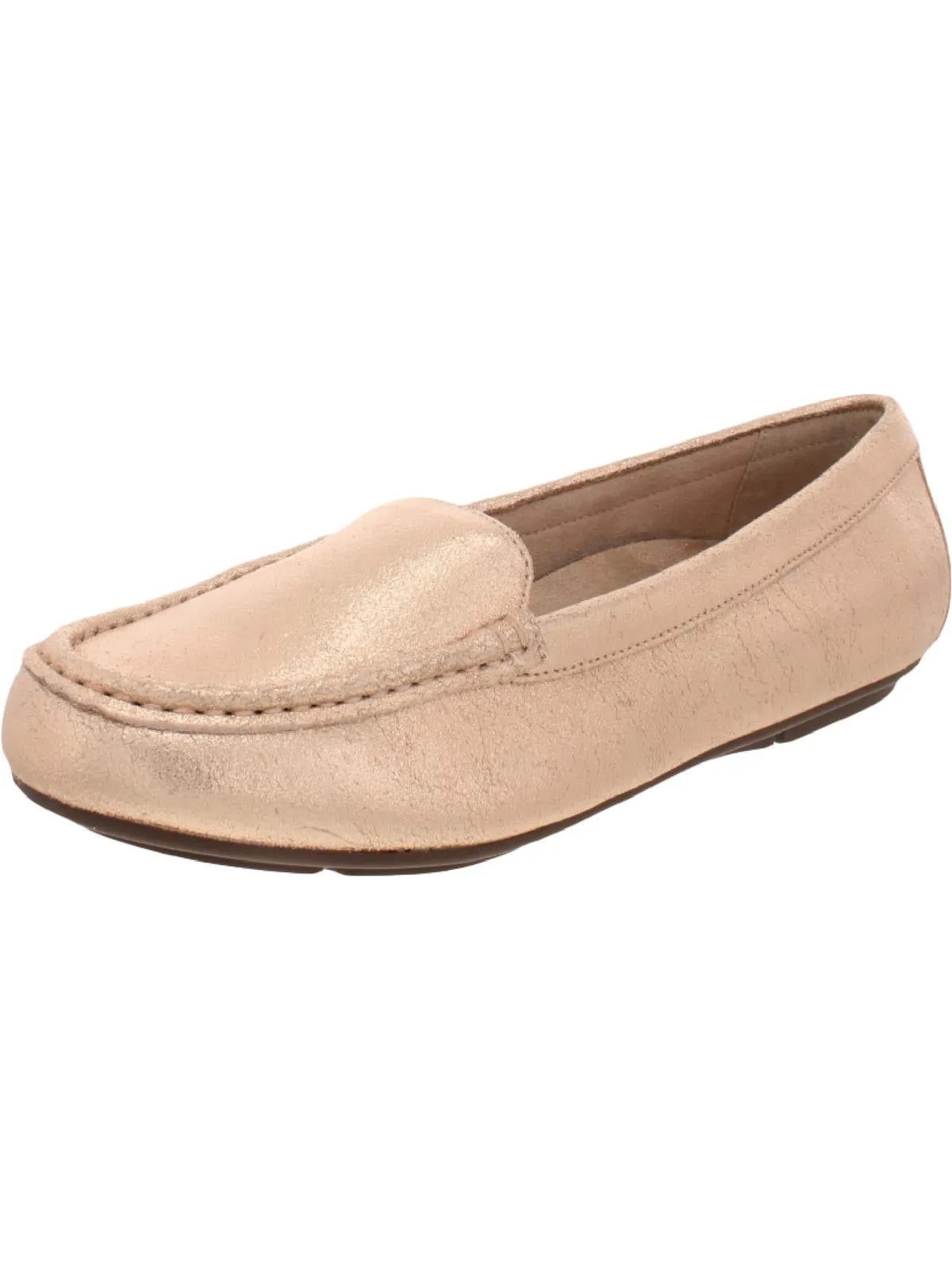 Debbie Womens Leather Slip On Moccasins