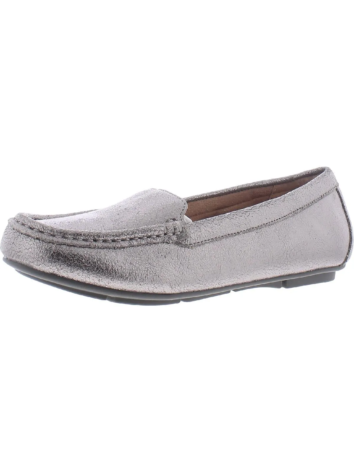 Debbie Womens Leather Slip On Moccasins