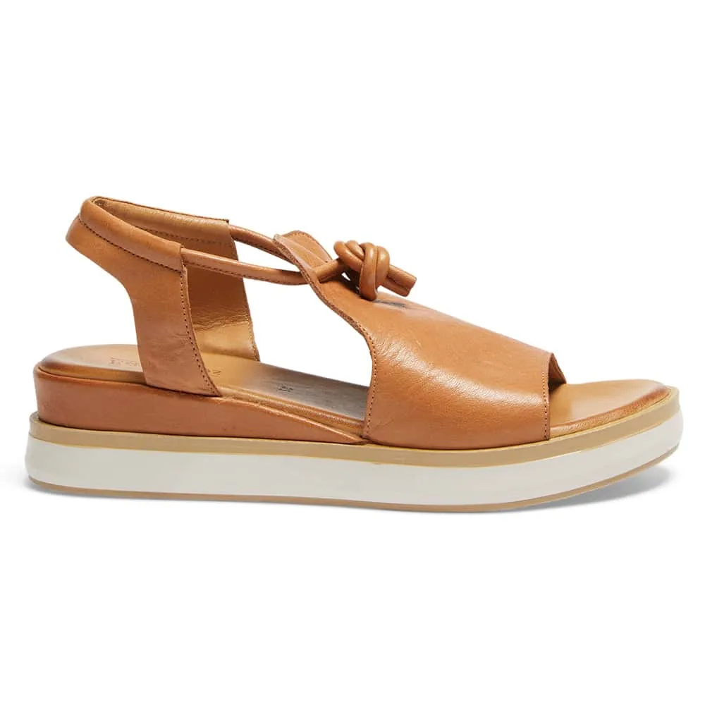 Deja Heel in Cognac Leather