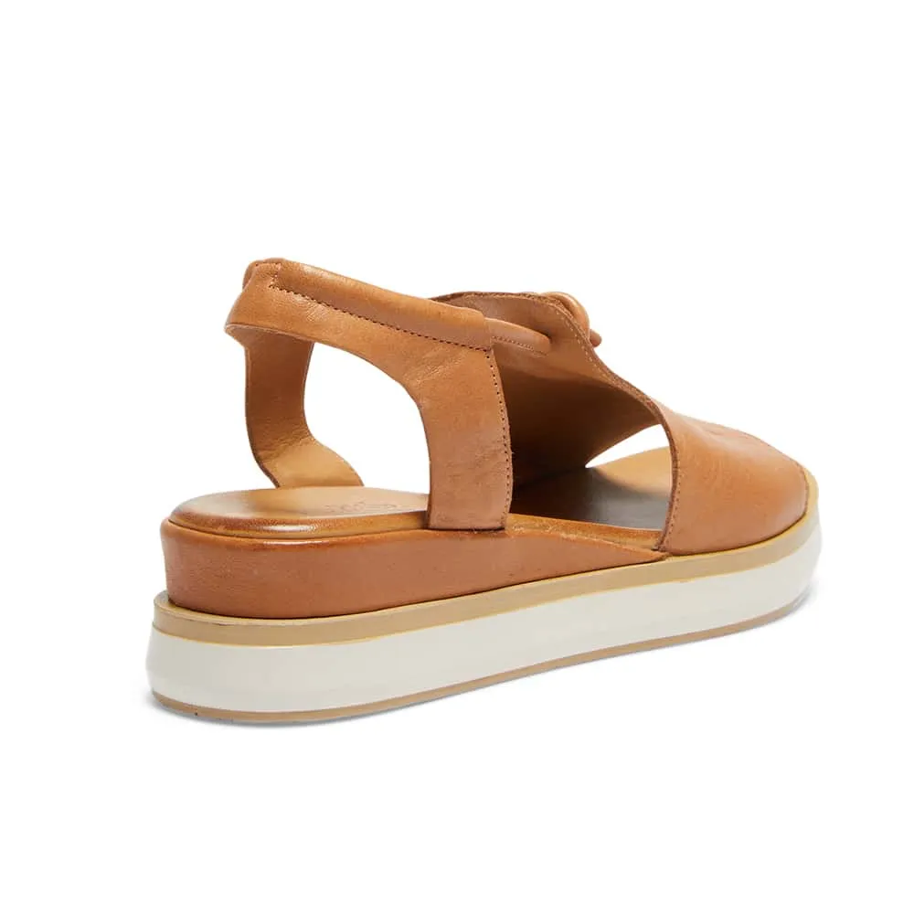 Deja Heel in Cognac Leather