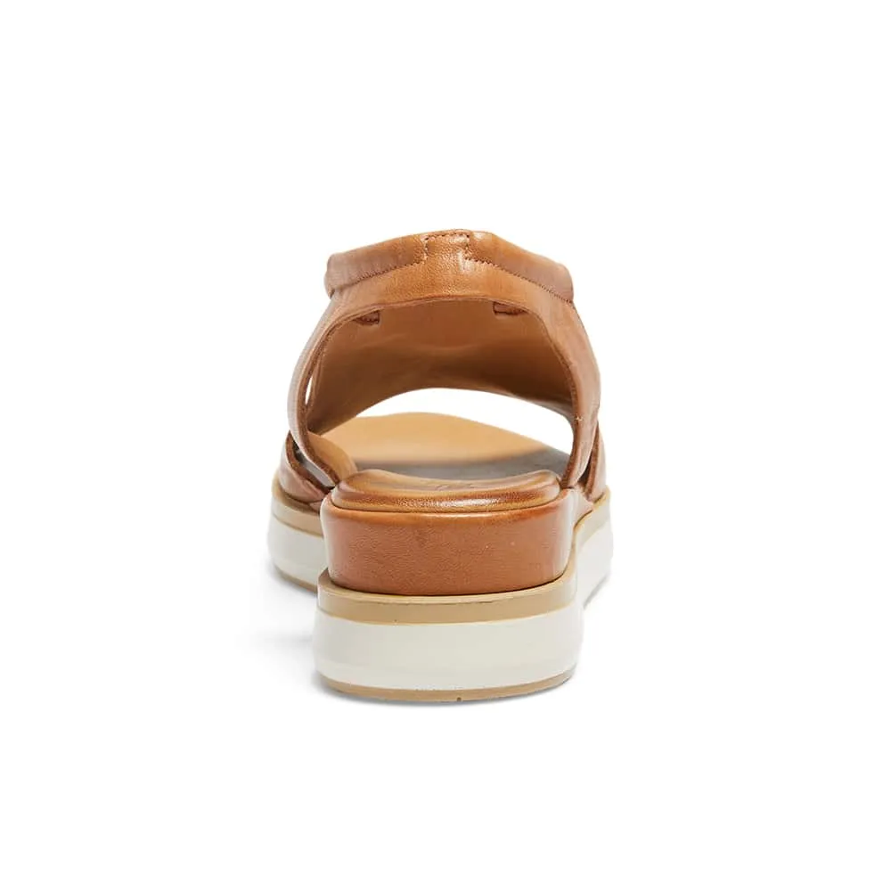 Deja Heel in Cognac Leather