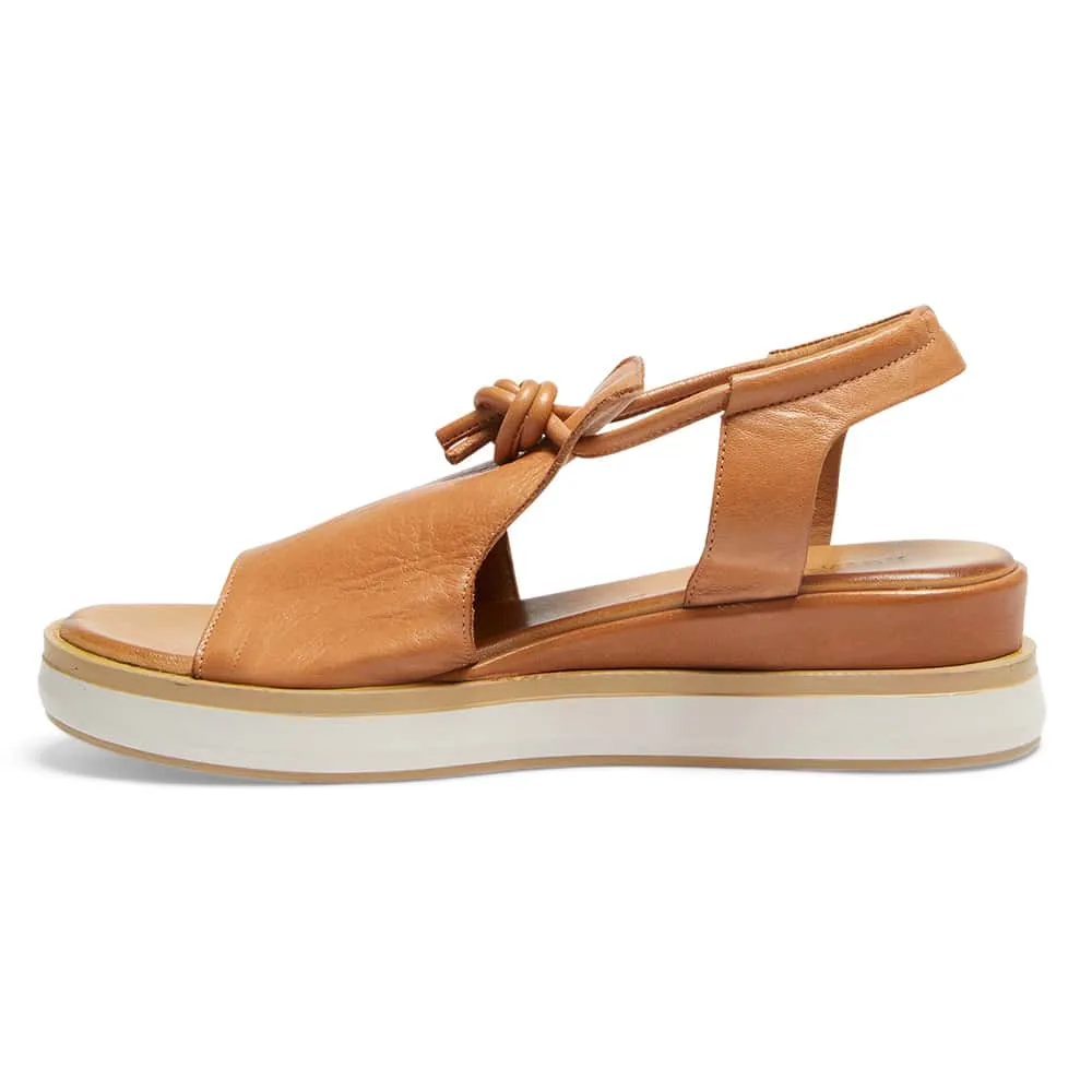 Deja Heel in Cognac Leather