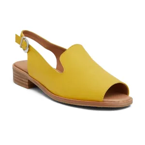 Delaney Sandal in Mustard Leather