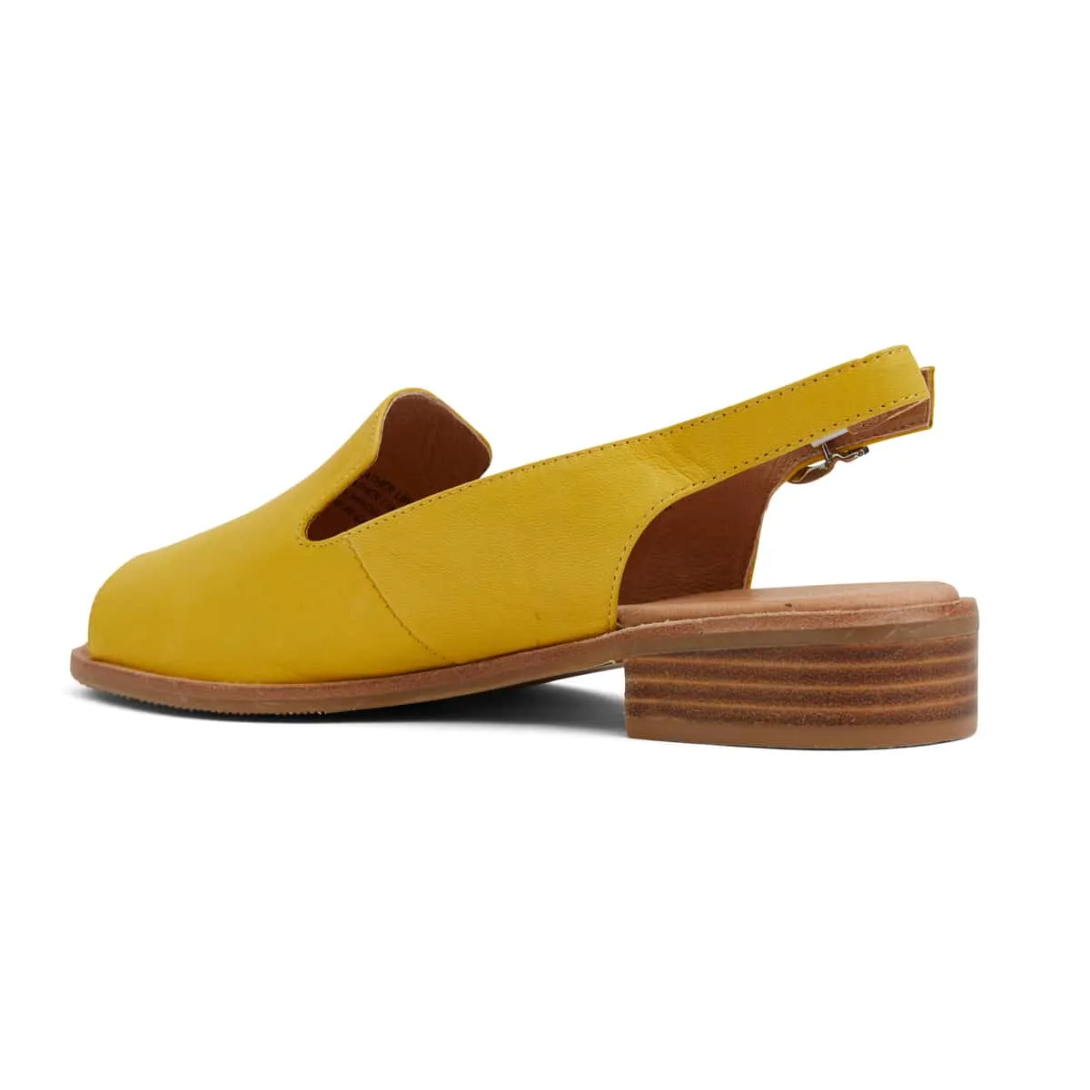Delaney Sandal in Mustard Leather