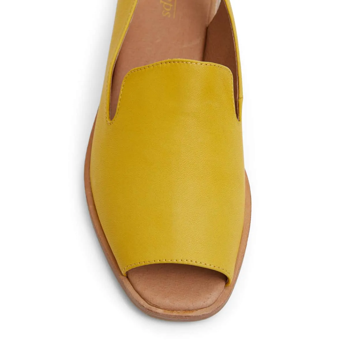 Delaney Sandal in Mustard Leather