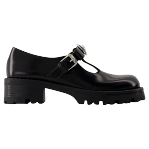 Derbies - Versace - Leather - Black