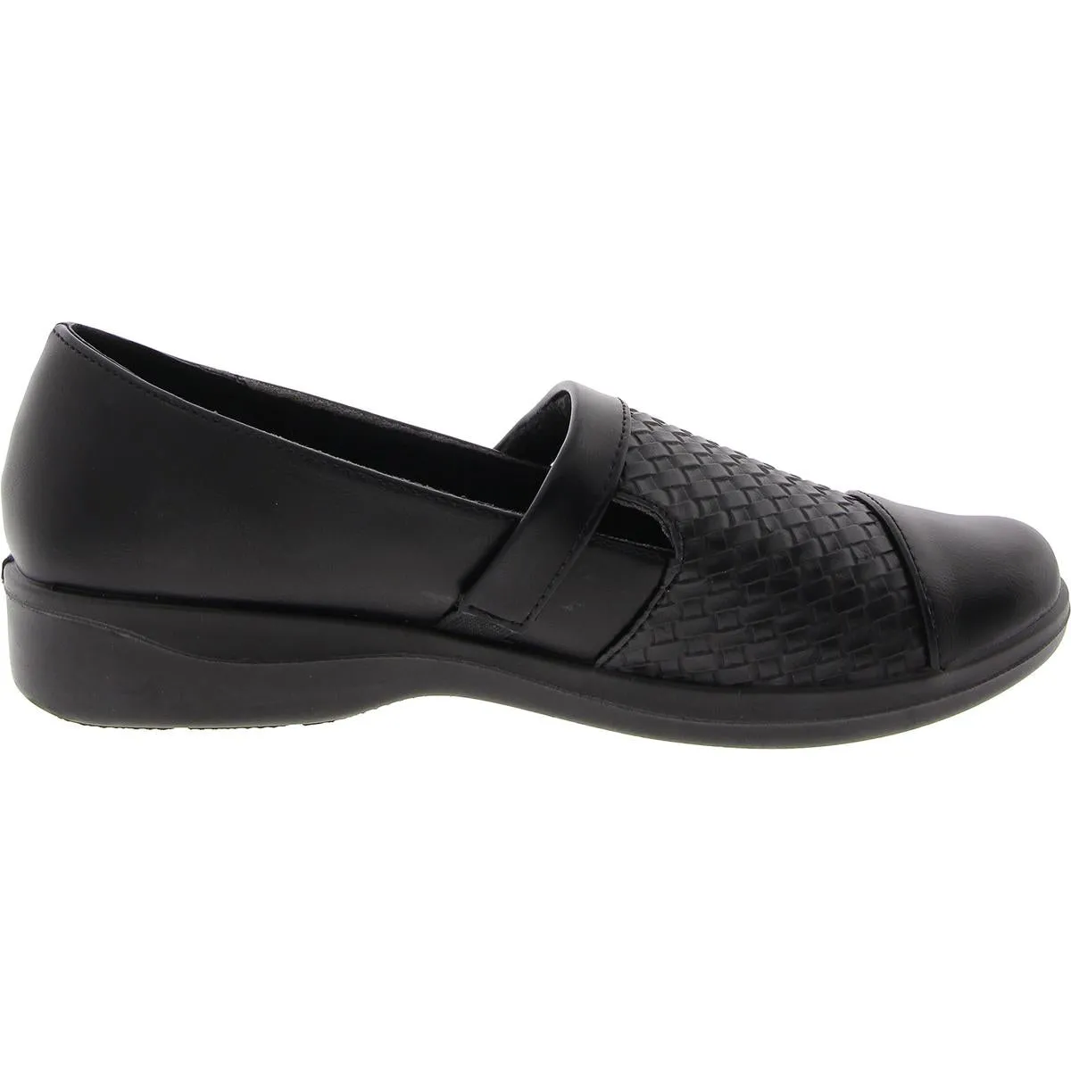 Destiny Womens Padded Insole Leather Slip-On Sneakers