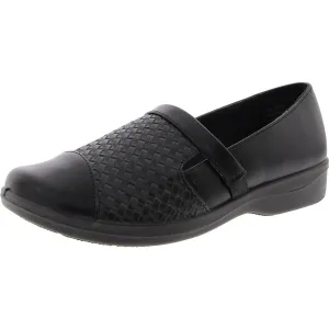 Destiny Womens Padded Insole Leather Slip-On Sneakers