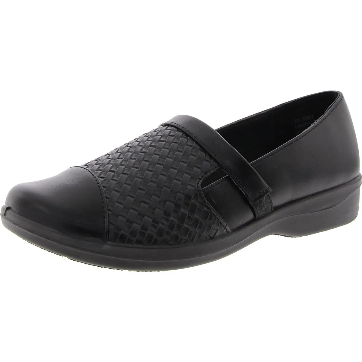 Destiny Womens Padded Insole Leather Slip-On Sneakers