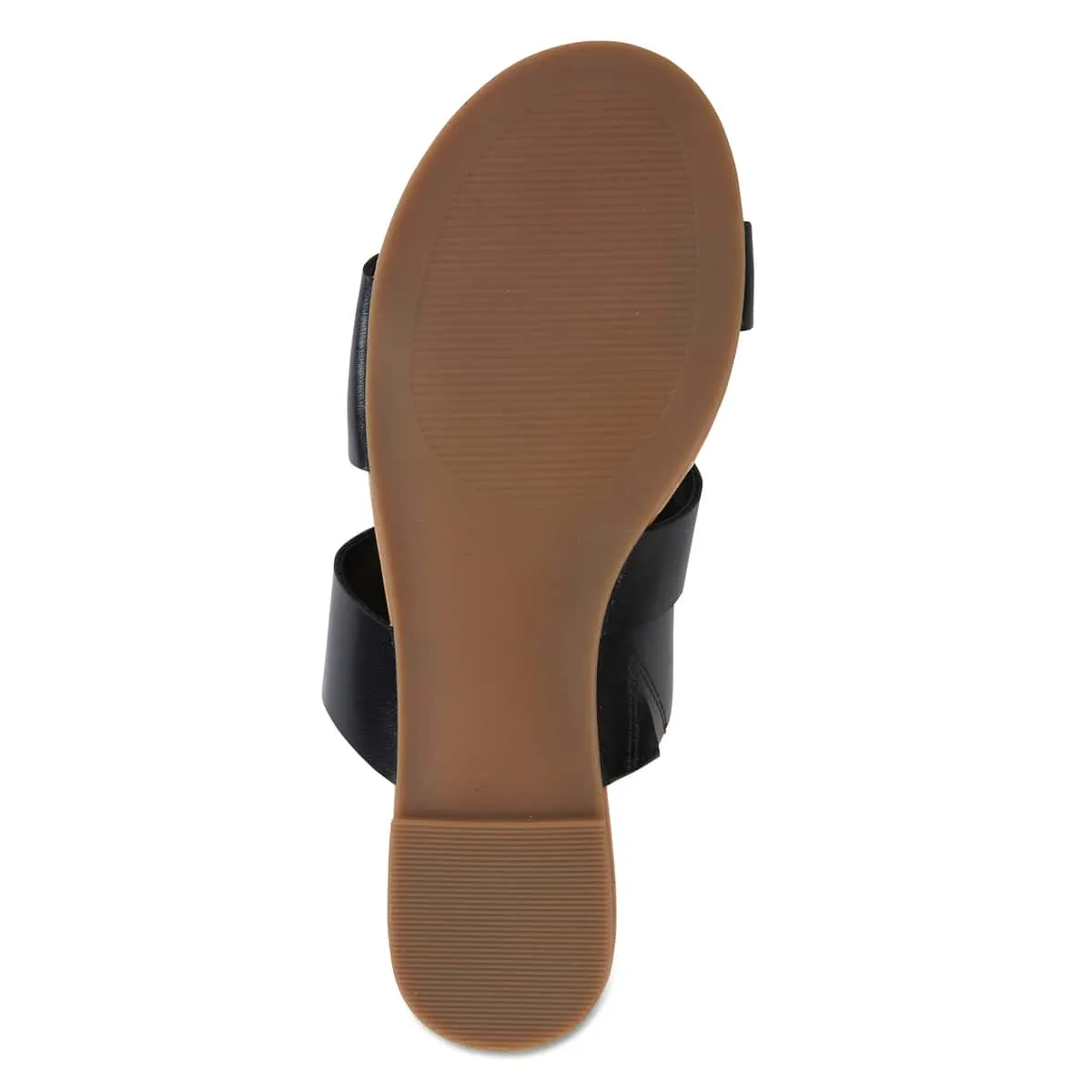 Detour Slide in Black Leather