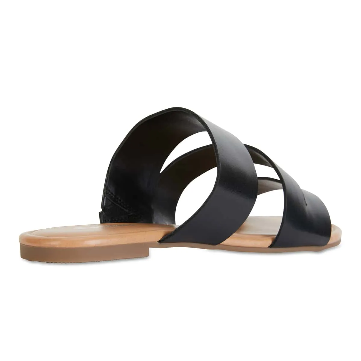 Detour Slide in Black Leather