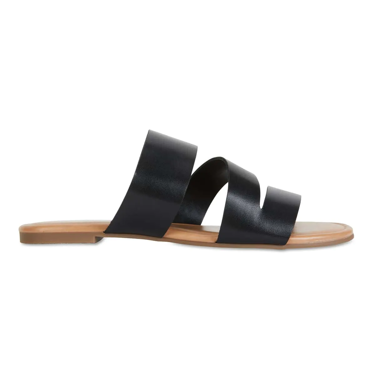 Detour Slide in Black Leather