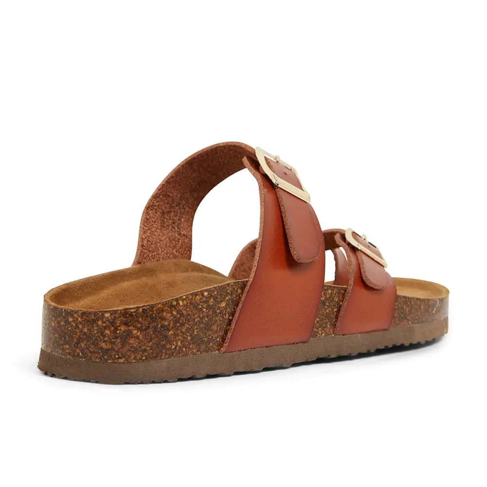 Deva Sandal in Cognac Smooth
