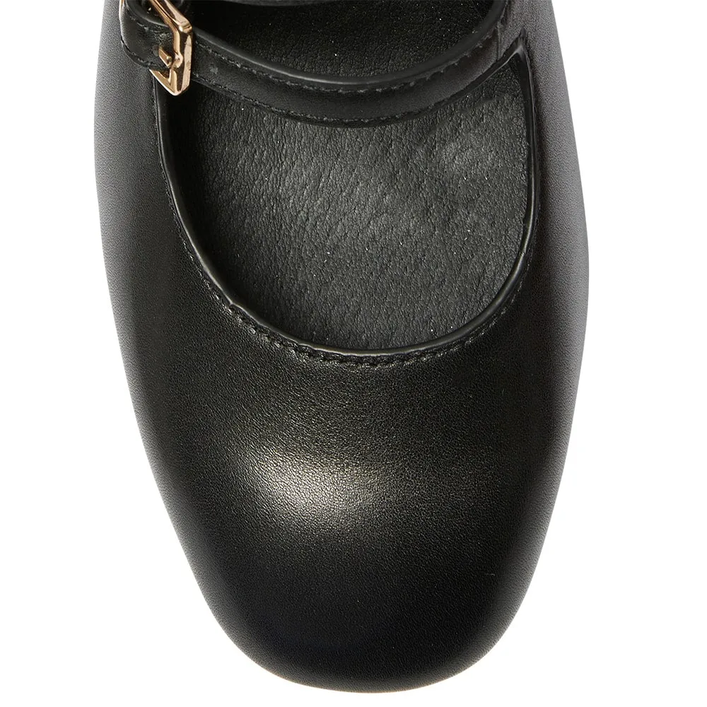 Diana Heel in Black Leather