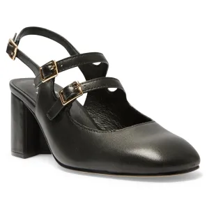 Diana Heel in Black Leather