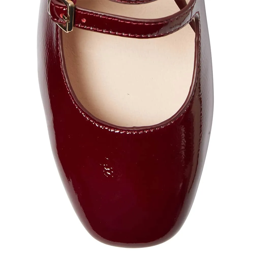 Diana Heel in Wine Patent
